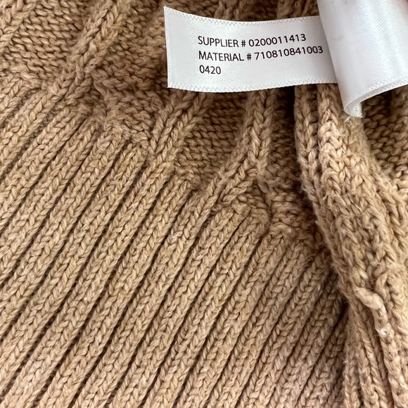Polo Ralph Lauren Cable Knit Cotton Quarter Zip Sweater Tan Size XL - Picture 9 of 11